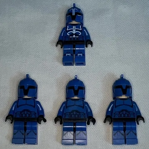 LEGO Star Wars Clone Trooper Blue Minifigure Lot 4pcs Plastic Age 5+