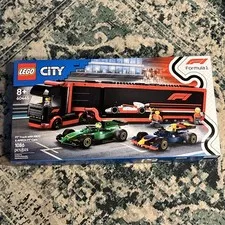 LEGO City F1 Truck with RB20 & AMR24 F1 Car Toys 60445 - New