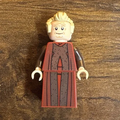 LEGO Plastic Minifigure Blonde Hair w/ Dark Red Torso and Dark Red Legs