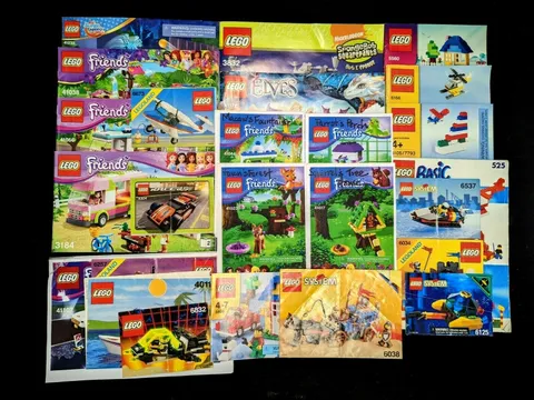 Lot of 20+ Assorted Lego Books Instruction Manuals Friends Legoland System Elves