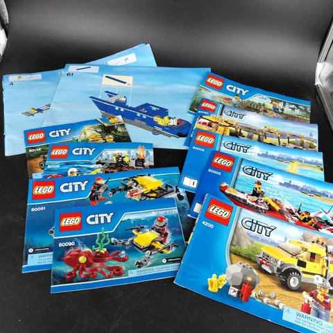 LEGO City Instruction Manual Lot 11 Booklets Sets 4200 60005 60060 60090 60091