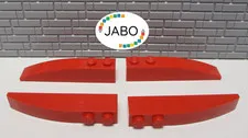 (G4/1) LEGO 4x 42022 Arch Brick Slope 6x1 Red