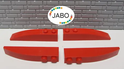 (G4/1) LEGO 4x 42022 Arch Brick Slope 6x1 Red