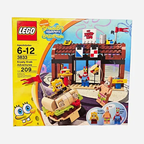 LEGO 3833 SpongeBob Krusty Krab Adventures 2009 New Sealed Retired