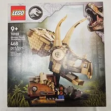 LEGO Jurassic World 76969 Triceratops Skull Fossil Set Unisex OS Tan 468 Pcs