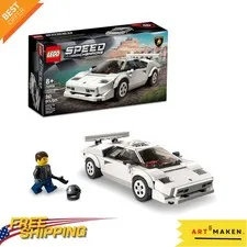 Speed Champions Lamborghini Countach 76908 Building Set with Racing Minifigure