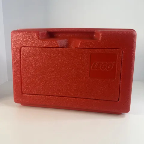 Vintage Lego Carrying Case w/ handle Flip Top Red Storage Box Samsonite 11x7"