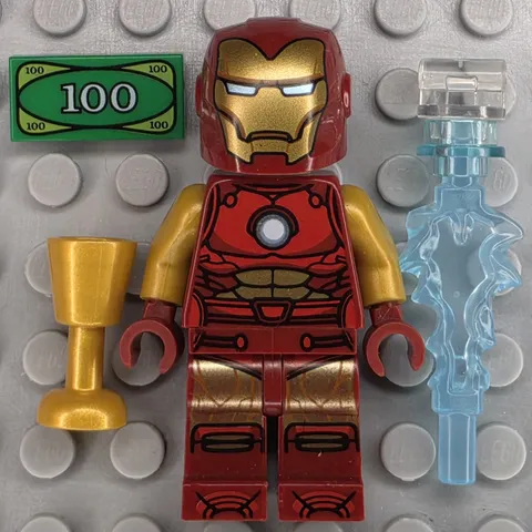 Lego Marvel Super Heroes Minifigure SH0910 Iron Man Dark Red and Gold Armor