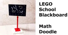 LEGO Blackboard School Math Algebra Science Biology Classroom Doodle Printed