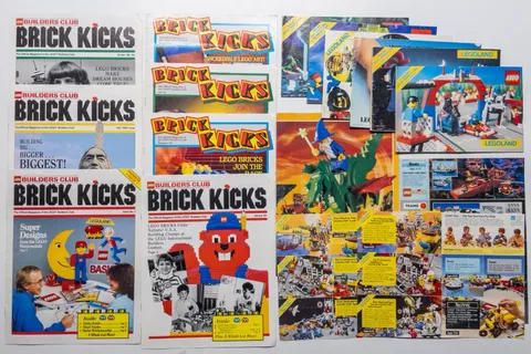 Lego Brick Kicks Magazine Lot Plus Catalogs and inserts - Items Dated 1984-1993