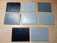LEGO BULK LOT 8 SLOPE RAMP 10° 6X8 #4515 MIXED COLORS GRAY BLACK