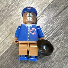 LEGO Chicago Cubs Baseball Minifigure Clark #1 w/ Blue Helmet