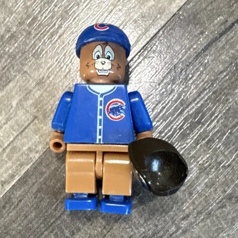 LEGO Chicago Cubs Baseball Minifigure Clark #1 w/ Blue Helmet