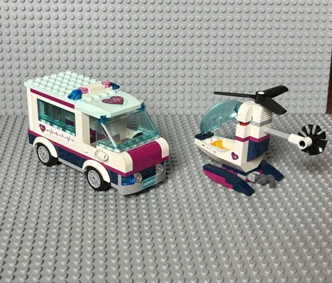 Lego Friends 41318 Ambulance & Helicopter Only from Heartlake Hospital