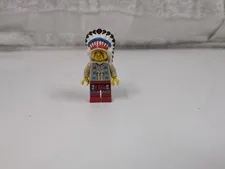 Lego Minifigure ww017 Indian Chief 1 Big Chief Rattle Snake Western Indians Rare