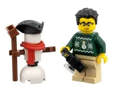 NEW City Lego Holiday Sweater Guy and Snow Man Minifigures