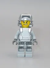 Lego Power Miners Engineer silver armor minifigure 8189