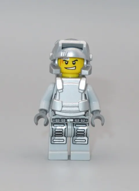 Lego Power Miners Engineer silver armor minifigure 8189