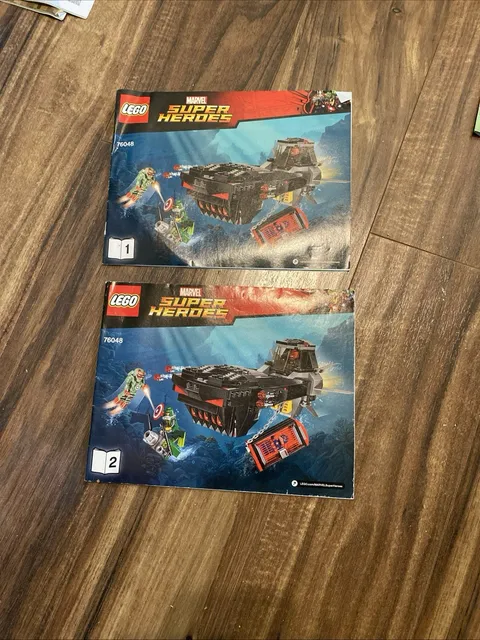 LEGO Super Heroes #76048 MANUALS ONLY Iron Skull Sub Attack Book 1&2 2016
