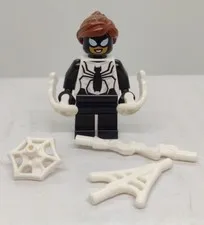 Lego Spider-Girl Minifig: Spider-man Figure: Black and White Outfit 76148 sh615