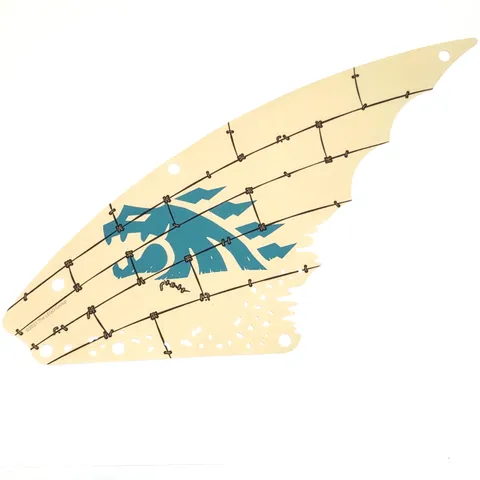 Lego Ninjago Cloth Sail Triangular 13 x 32 with Dark Turquoise Dragon Head 71748