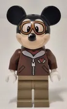 Lego Disney Mickey Mouse Aviator Pilot Minifigure Goggles Jacket Pattern