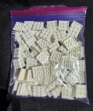 LEGO White 3x3 Plates Lot of 100 Part 11212 Bulk 1 Bag MOC Modular Brand New Pac