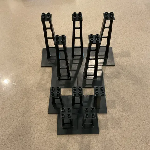 LEGO Lot Black Support 6 x 6 x 10 Stanchion Monorail Train 4 X 4 X 5 2680 2681