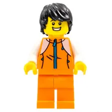LEGO Holiday Minifigure Man Orange Tracksuit hol267 Christmas Winter New