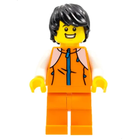 LEGO Holiday Minifigure Man Orange Tracksuit hol267 Christmas Winter New