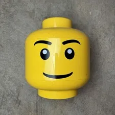 LEGO Sort & Store Head Yellow Brick Storage Sorter 2 Trays Handle Large 12”