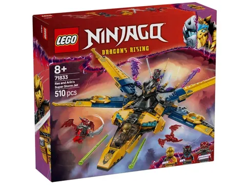 LEGO NINJAGO 71833 Ras & Arin's Super Storm Jet 510 Pieces Set