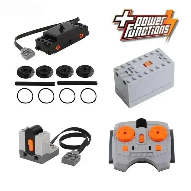 Power Functions 4Pcs Battery Box Train Motor IR Receiver Controlled For Lego Set