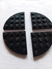 No 101 4 x Lego Sheets 4x4 Round Corner 30566 Black