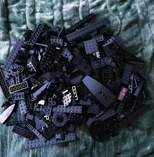 LEGO BLACK BRICK AND SPECIAL PEICES ONE POUND