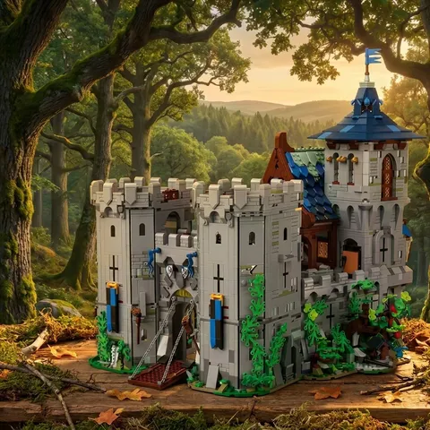 Castle Castle Building Blocks Moc Technic 10316 80121 71861 76453 21353 21061 43263 Set
