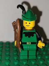 LEGO Castle Black Forestman Minifigure- Black Plume Feather Rare