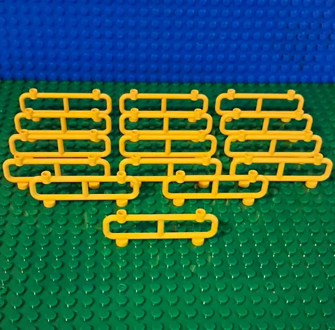 LEGO Yellow Bar Fence  1 x 8 x 2 .           15 Pieces. Excellent Condition.