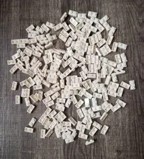 230 pieces White Genuine Lego 1 x 2 Plates; Part 3023; WYSIWYG IRL u get 230 pcs