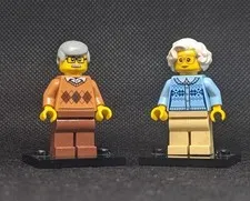 LEGO Grandma & Grandpa Minifigures Elderly Couple Lot