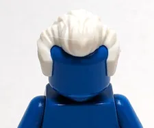 Lego - Minifigure Hair - White, Short Swept Back with Sideburns
