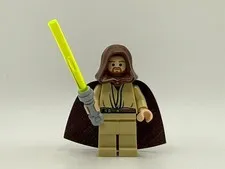 LEGO Star Wars Qui-Gon Jinn Minifigure (7665) SW0172 Minifigure Lot Rare HTF