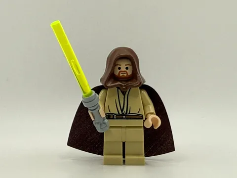 LEGO Star Wars Qui-Gon Jinn Minifigure (7665) SW0172 Minifigure Lot Rare HTF