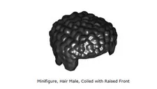 LEGO MINIFIGURE Minifigure, Hair Male, Coiled with Raised Front CITY TOWN INV 1