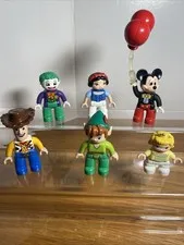 LEGO Duplo Micky Mouse/Disney/Pixar/DC Comic Character Figures, Lot of 6