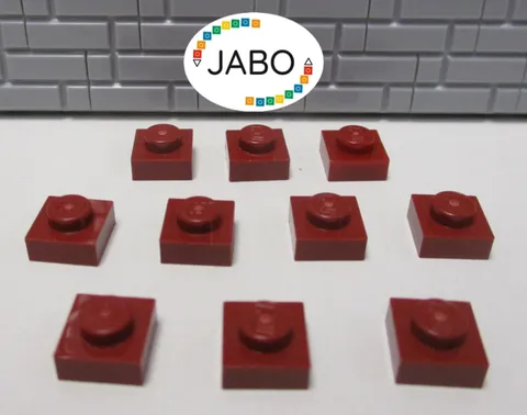 (J7/1/11) LEGO 10 x 3024 Flat Plate 1x1 Dark Red