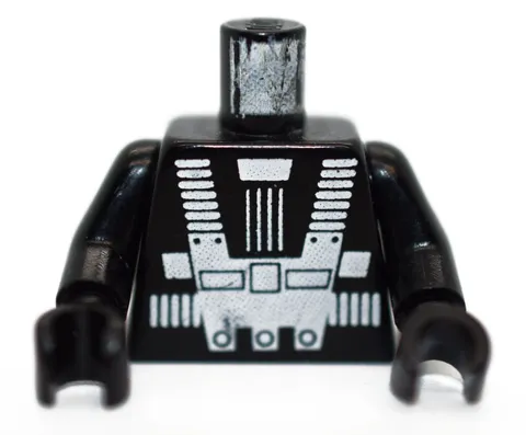 LEGO Black Minifigure Torso Blacktron I Space White Harness 6987 6955 vintage