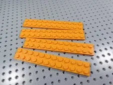 LEGO Lot of 4 Orange 2x12 Plates BA