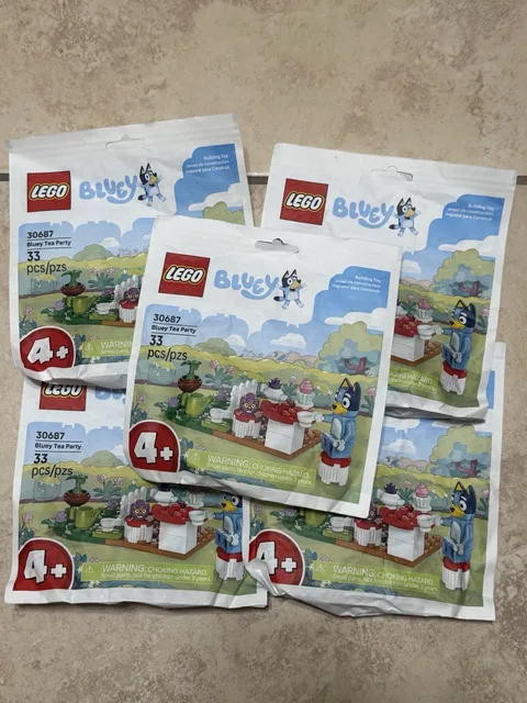 LEGO Bluey Tea Party 30687 33 Pieces Polybag Lot of 5 New Sealed