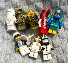 LEGO Minifigures Lot of 8 Assorted Mixed Characters Plastic Minifigure Age 5+